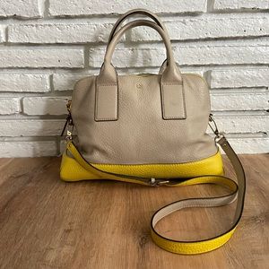 Kate Spade Yellow Tan Purse with Removable Strap